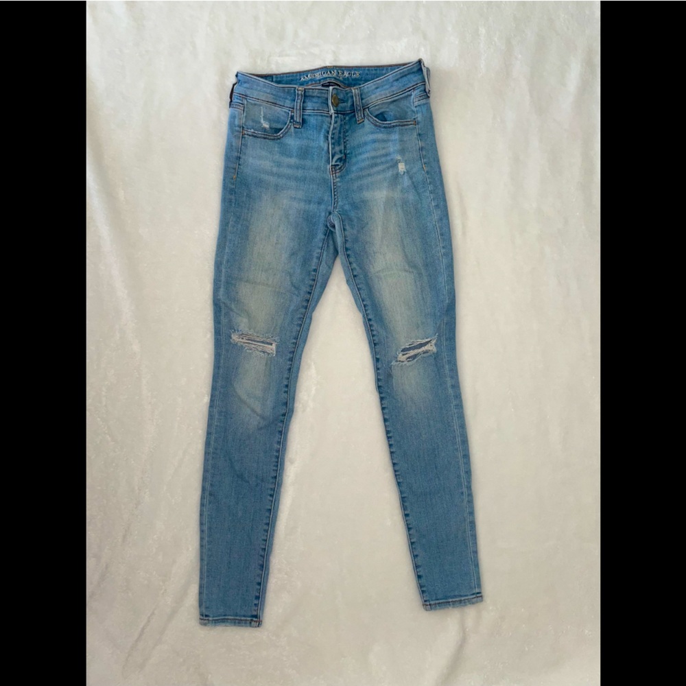 American Eagle ripped skinny jeans